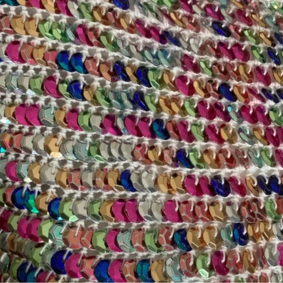 Retrofete Tara Crochet Sequin Long Sleeve Dress, medium - Picture 10 of 10